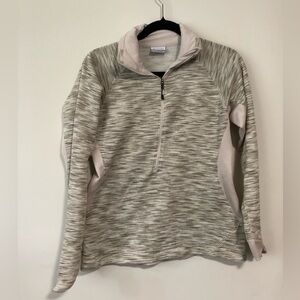 Columbia Half Zip Fleece Tan/ Cream Color women’s medium